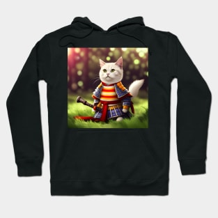 Cute Cat Samurai Hoodie